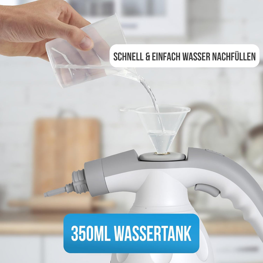 Strex Dampfreiniger Extra Leistungsstark - 1200W 4bar - Tragbar - All-in-One Multifunktions-Handdamp