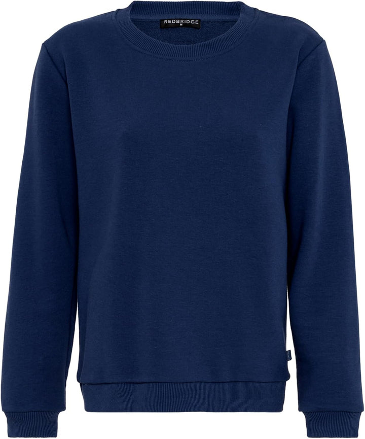 Red Bridge Damen Crewneck Sweatshirt Pullover Premium Basic L Indigo, L Indigo