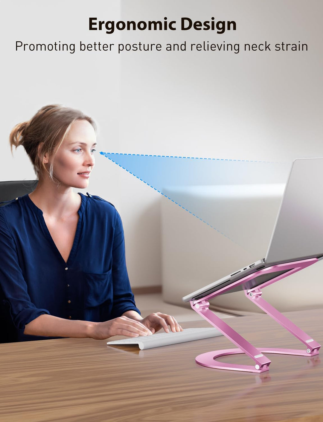 Laptop Ständer,Maxonar Höhenverstellbar Faltbarer Aluminium Laptop Stand Ergonomischer,Belüfteter La
