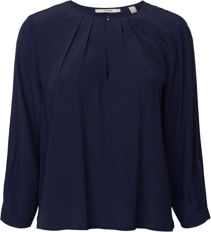 ESPRIT Damen Bluse M 405/Dark Blue, M 405/Dark Blue