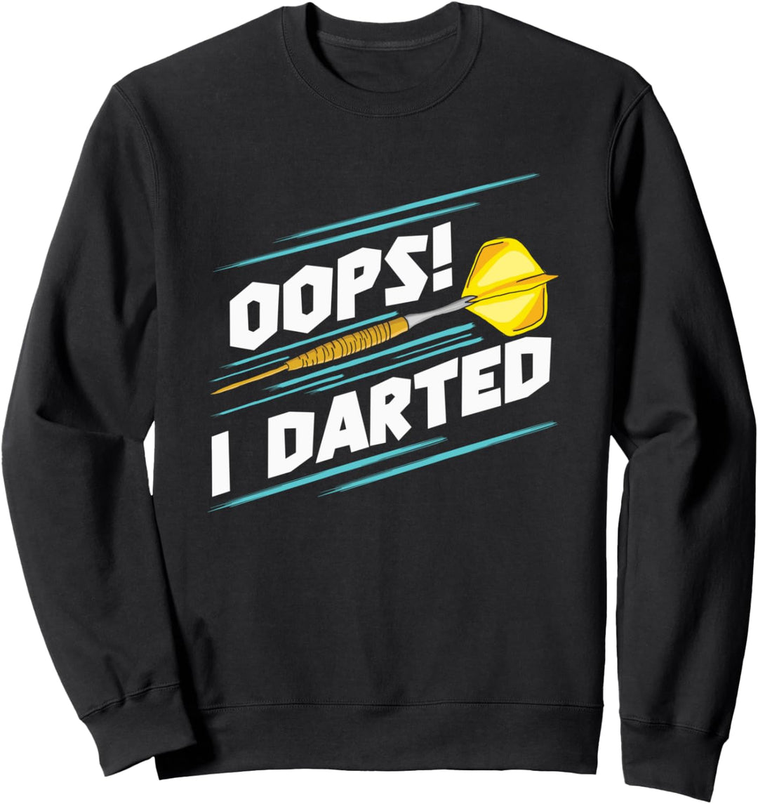 Lustiges Darts Spieler Dartpfeil Sweatshirt