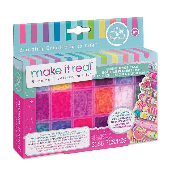 Make It Real 2901704 Heishi-Perlen in Aufbewahrungsbox, Bastelset, DIY Schmuckset, Schmuck selber ba