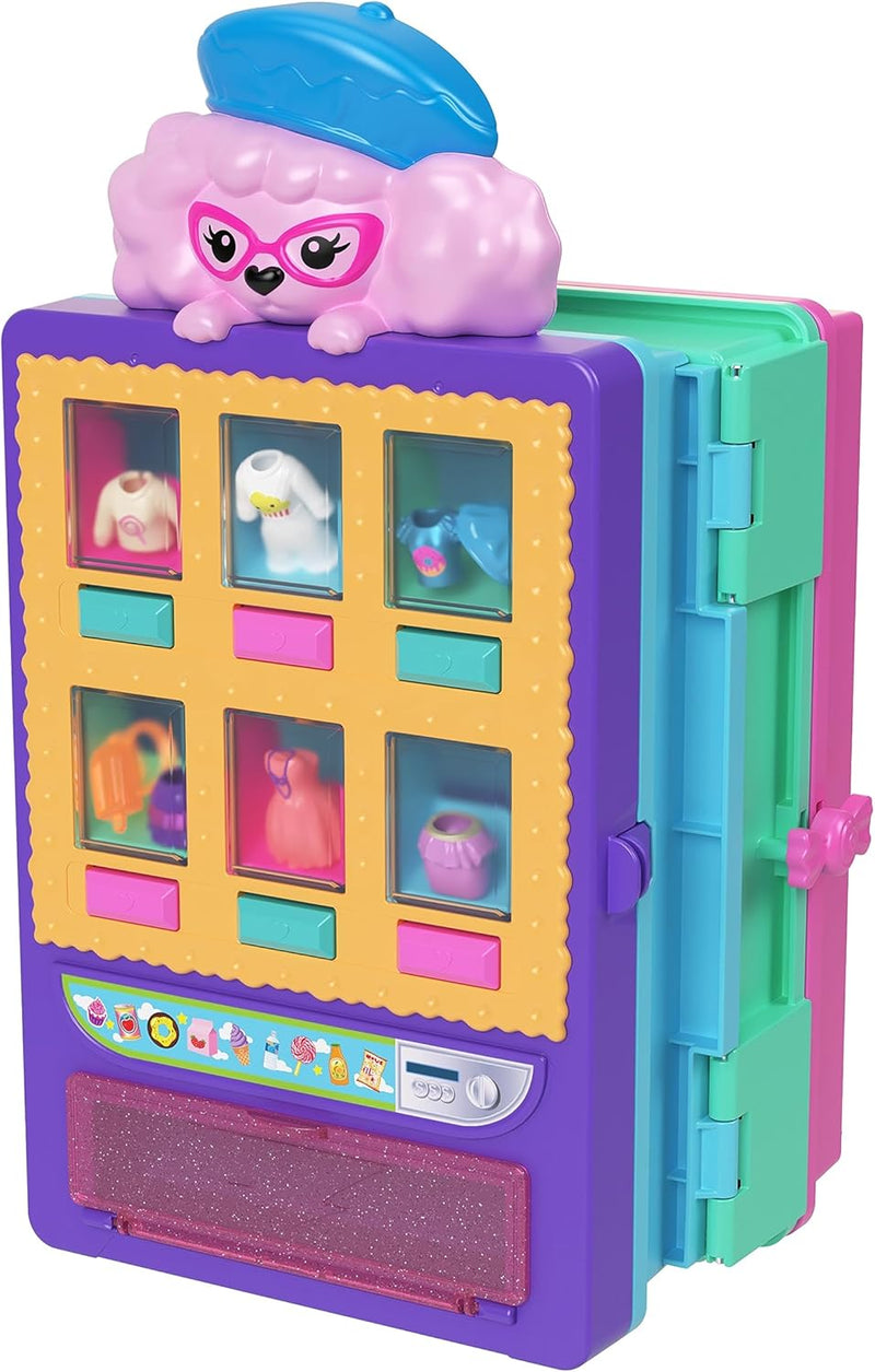 Polly Pocket Kleidergeschäft Spielset - Funktionierender Verkaufsautomat, 2-stöckiges Spielset, 2 Pu