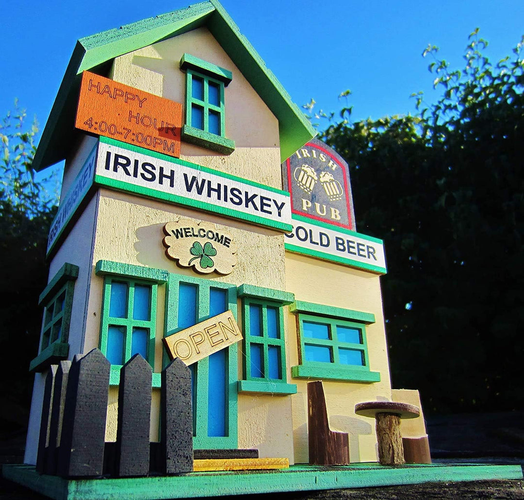 Vogelhaus, Nistkasten, `Irish Pub` Vogelhaus zum Aufhängen, für Singvögel wie Spatzen, Meisen, Handa