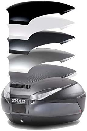 Shad D0B48100 Top-Case mit Universal Halter und Rückstrahler, 48 Liter Schwarz, Schwarz