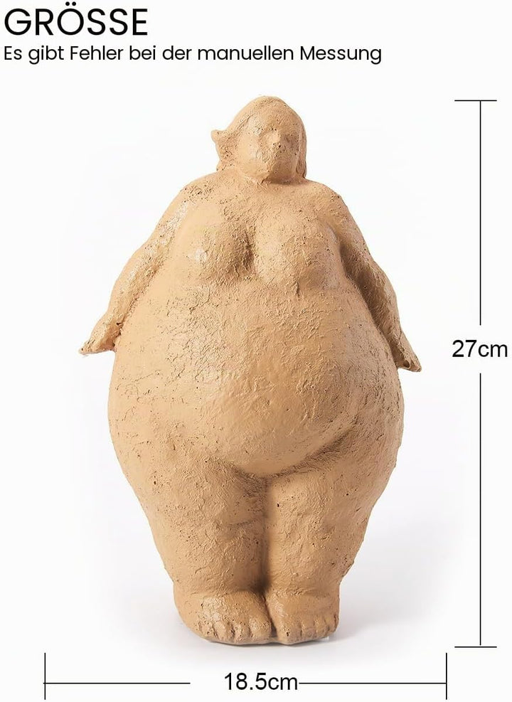 Amoy-Art Frau Skulptur Figuren Modern Dekor Statue Wohnzimmer Kunst Arts Polyresin Geschenk Braun 27