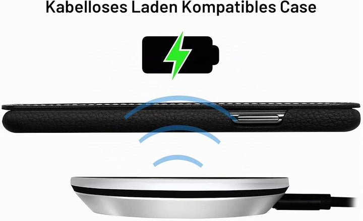STILGUT Book Case kompatibel mit iPhone 11 Pro Hülle aus Leder zum Klappen, Klapphülle, Handyhülle,