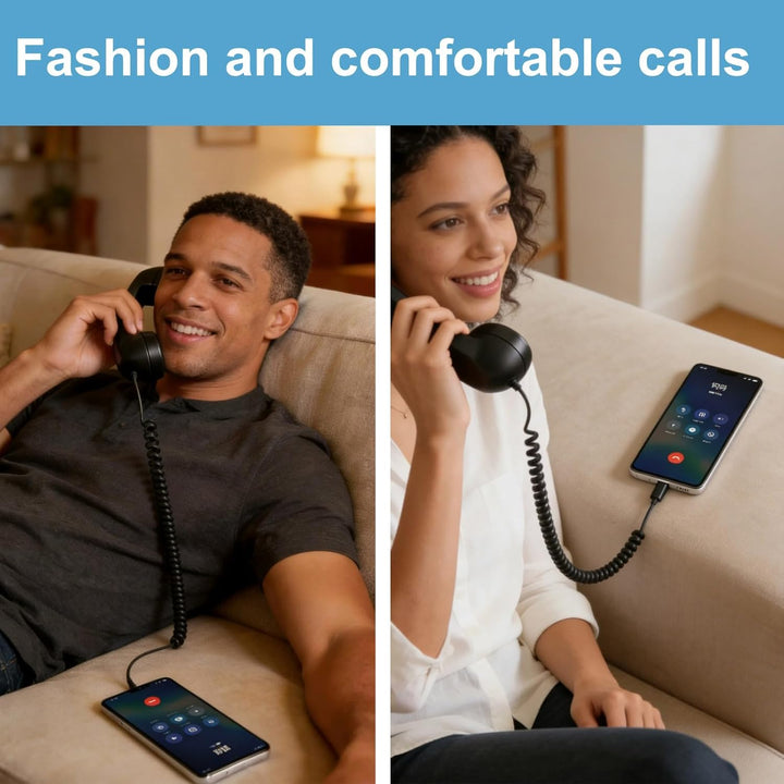 Retro Telefon Hörer Empfänger Kopfhörer für Handy, Tablet, Laptop, Headset mit komfortablem Anruf, U