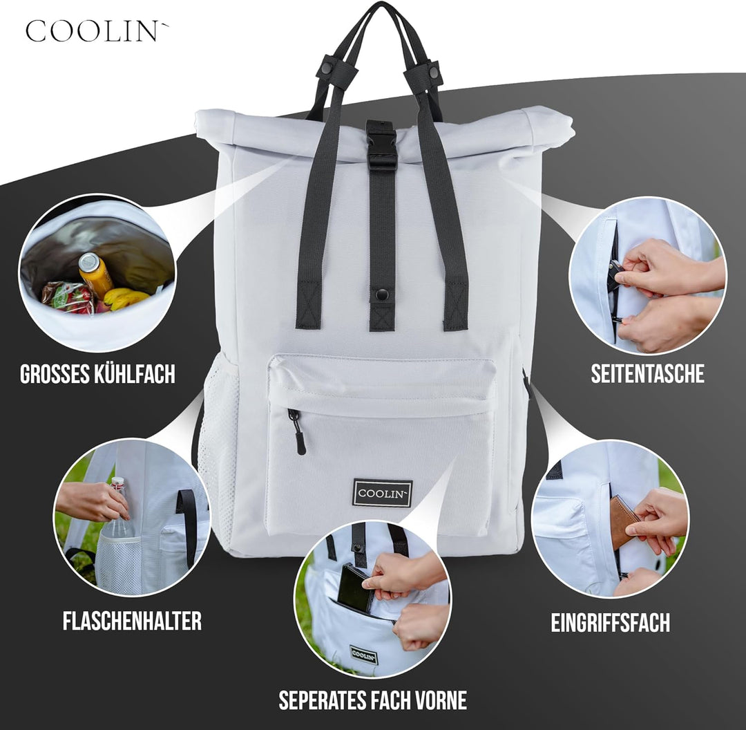 Coolin' Kühlrucksack 30L | Rucksack mit Kühlfach für Bier, Picknick, Getränke & Co | Kühltasche als