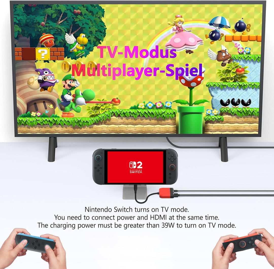 Switch TV Dock für Nintendo Switch/OLED, 3 in 1 Switch Portable Dock mit 4K HDMI, USB 3.0 Port, Type