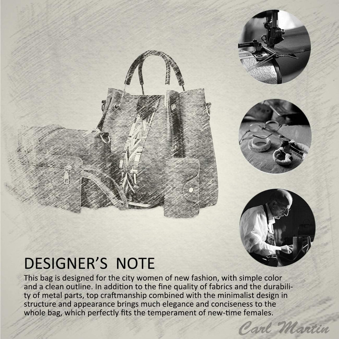 NICOLE &amp; DORIS Damen Handtaschen Umhängetaschen 4 Stück Handtaschen für Damen Top-Griffe Schultertas