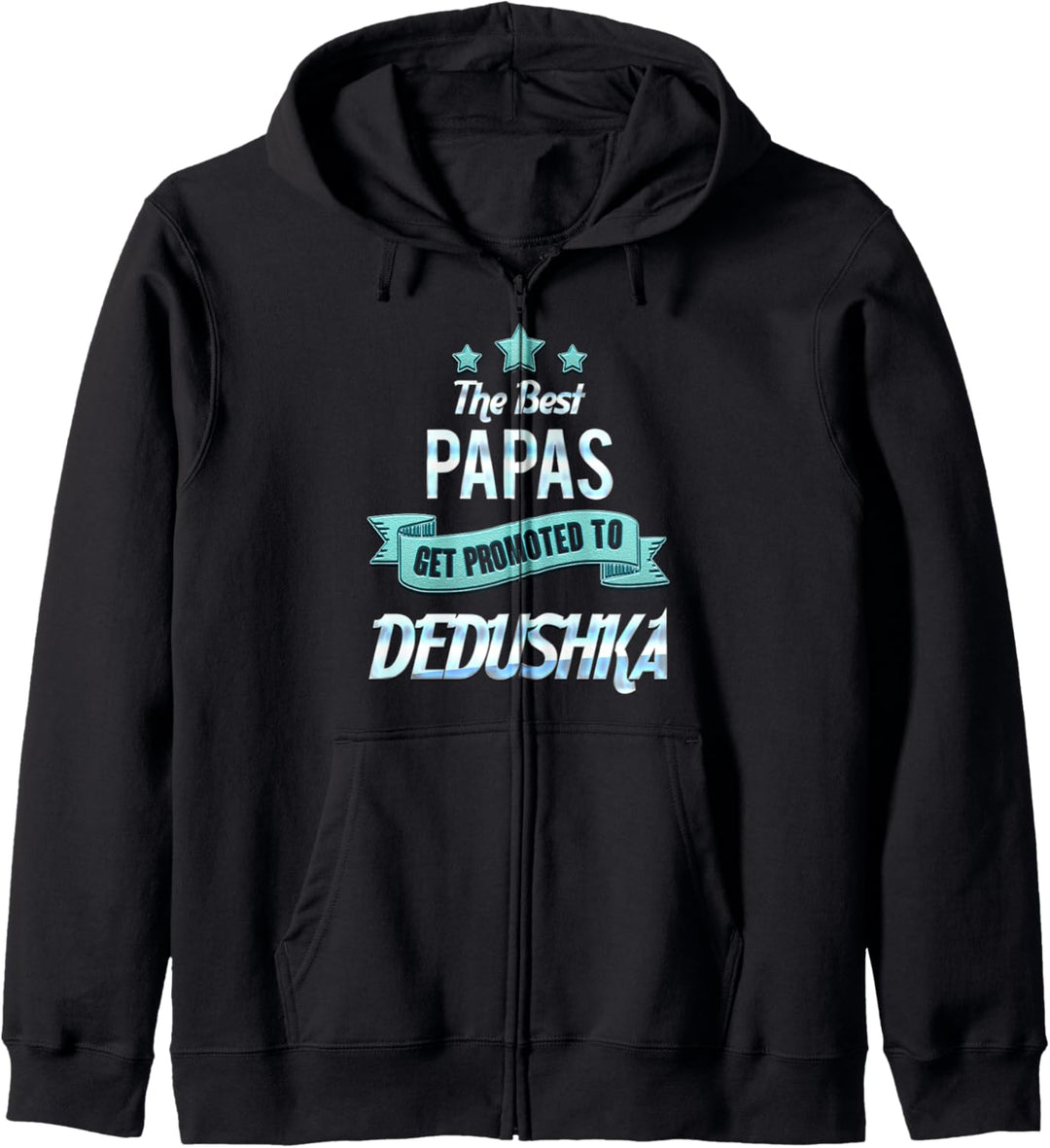 Beste Papas werden zu Dedushka befördert! Russischer Opa Kapuzenjacke