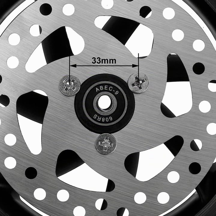 2 Stück Mach1 190x40mm (200x40mm) Big Wheel Kickscooter Rollen-Set mit Bremsscheibe inklusive Kugell