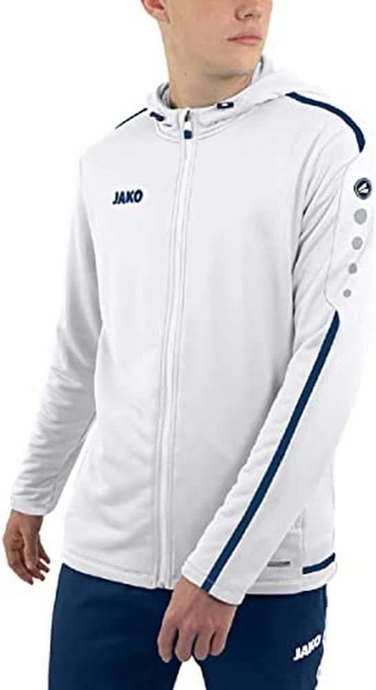 JAKO Herren Kapuzenjacke Striker 2.0, weiss/marine, XXL, 6819 XL royal/Weiss, XL royal/Weiss