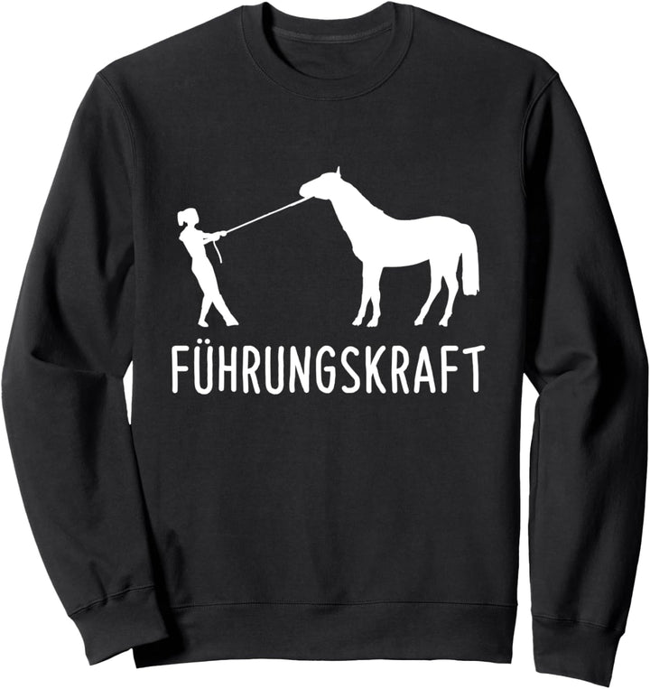 Führungskraft Pferde Reiten Lustiges Pferd Reiter Sweatshirt