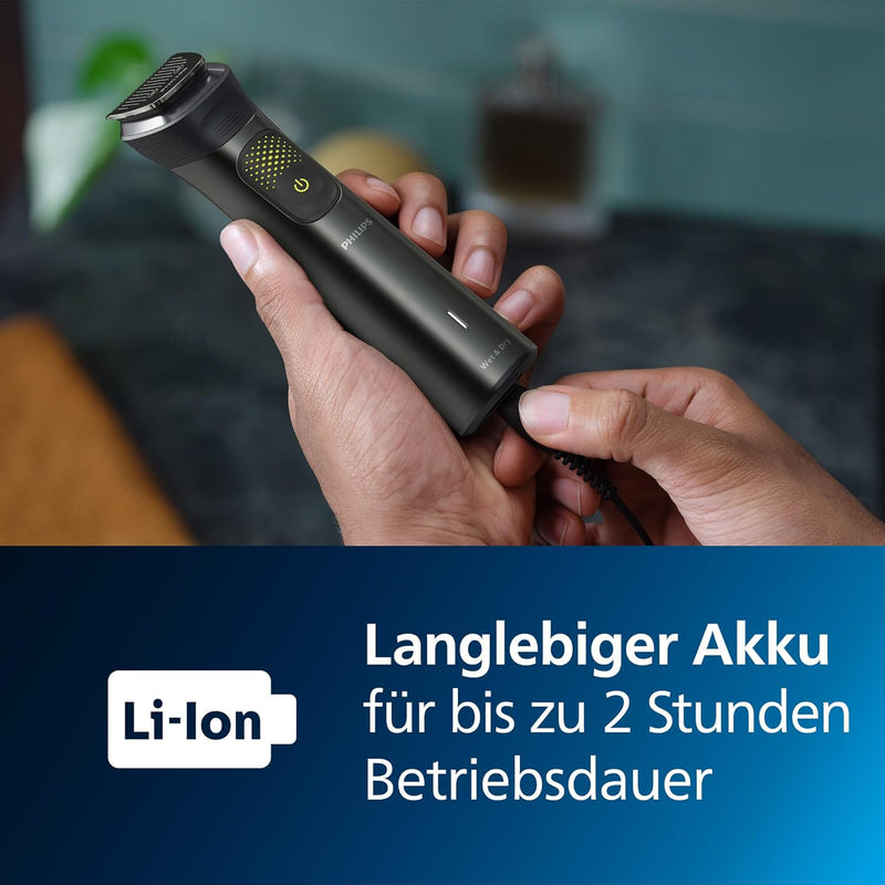 Philips Multigroom Series 9000, 13-in-One-Barttrimmer und Haarschneider inkl. OneBlade,  für Gesicht