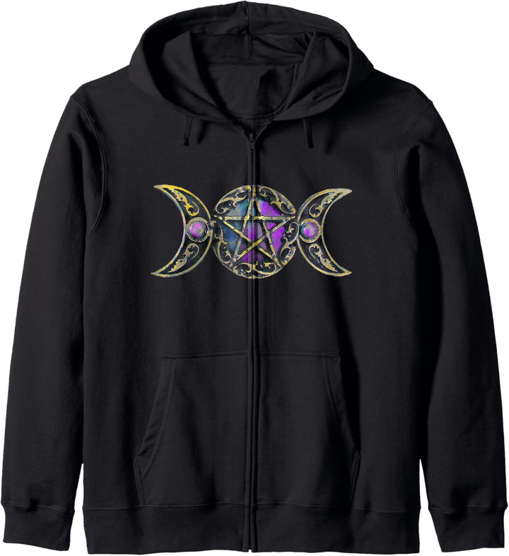 Dreifachmond-Göttin Symbol Kapuzenjacke