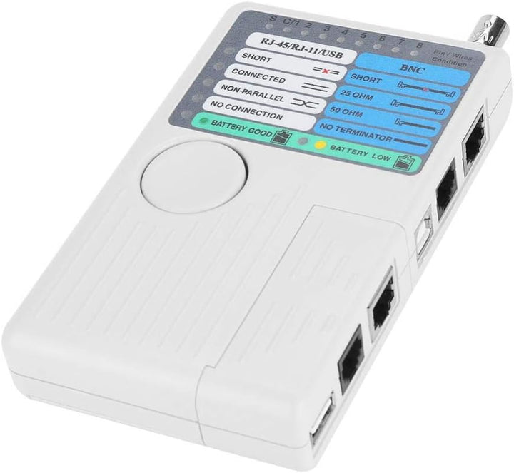 Oumefar 4 in 1 Netzwerk Kabel Tester RJ11 RJ45 USB BNC LAN tragbarer Netzwerkkabeltester Remote-Netz