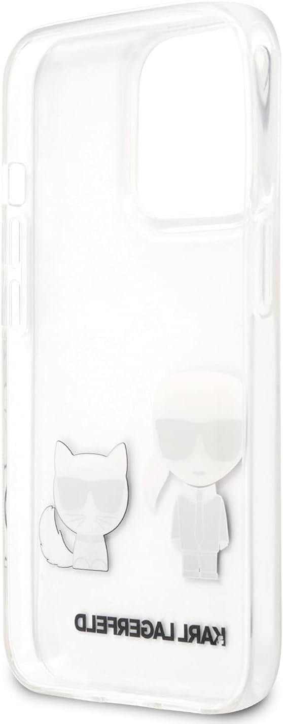 CG MOBILE Karl Lagerfeld Flexible Hartschale Ikonik Choupette Kompatibel mit iPhone 13 Pro Max Langl