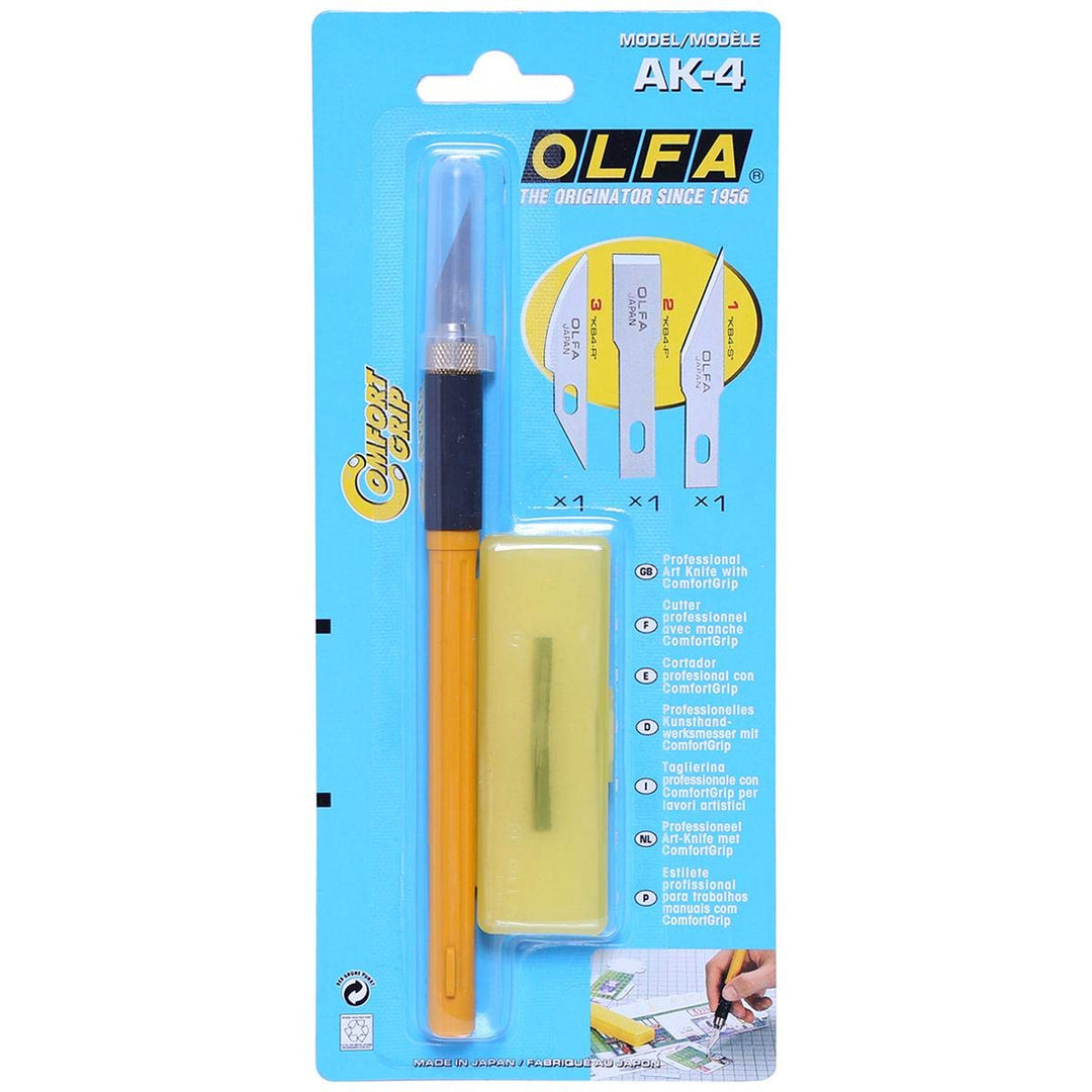 Olfa OLFA AK-4 Cuttermesser, Kunststoff, Schwarz und Gelb, 14 x 0,6 x 0,6 cm