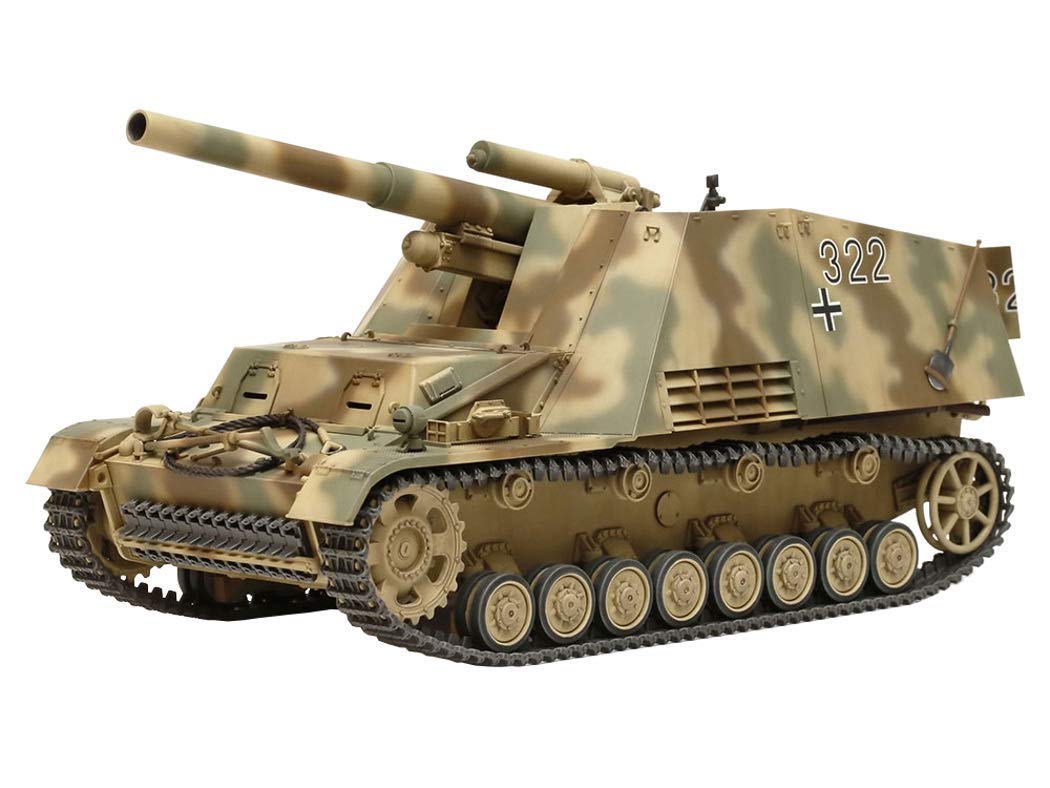 TAMIYA 35367 - 1:35 Deutsche Panzer-Haubitze Hummel (3)Sp.Prod., Modellbau, Plastik Bausatz, Basteln