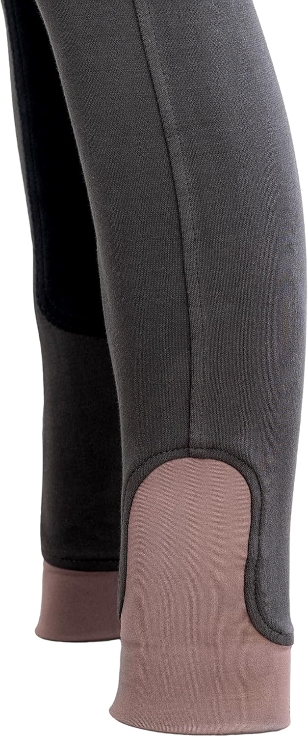 RL24 Damen Reithose Vollbesatz Flex BASICLINE 34 Dunkelgrau/Schwarz, 34 Dunkelgrau/Schwarz
