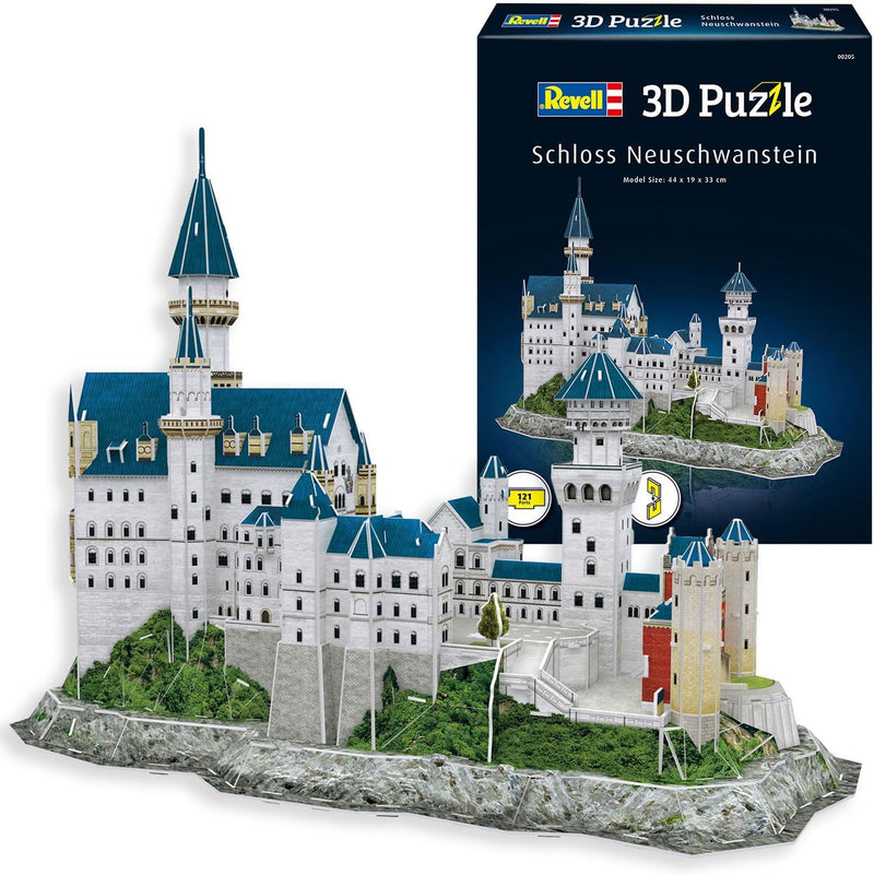 Revell 3D Puzzle 00205 I Schloss Neuschwanstein I 121 Teile I 4 Stunden Bauspass für Kinder und Erwa