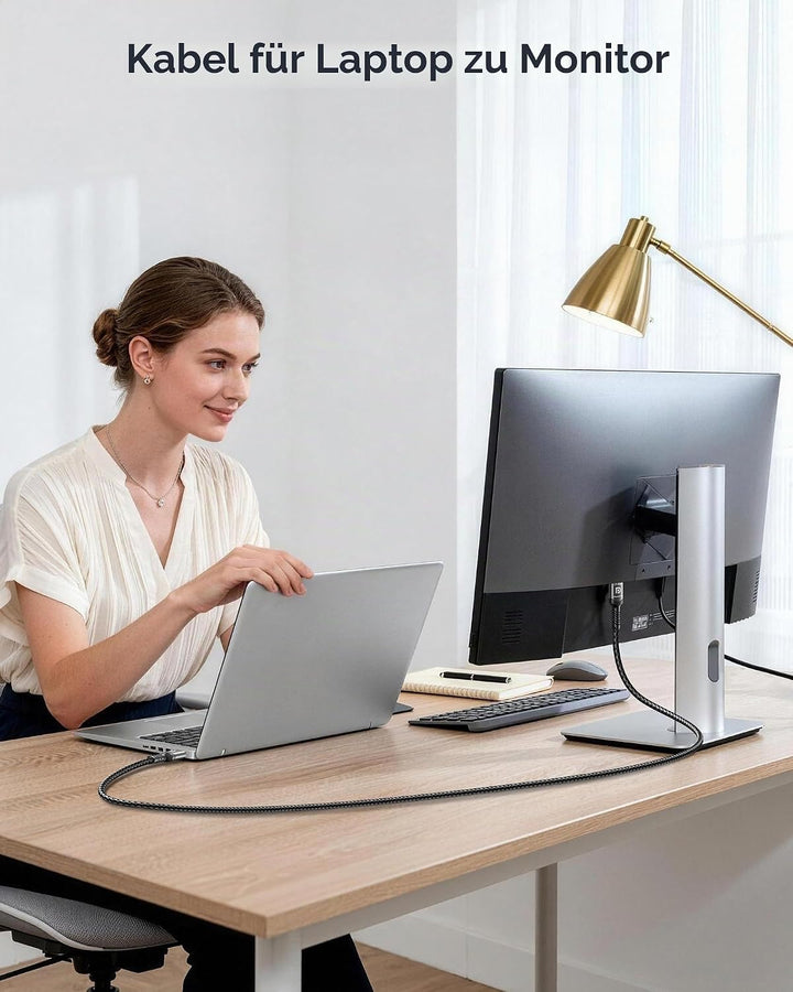 10K 8K 4K DisplayPort 2.1 Kabel 54Gbps 7.5M, VESA Zertifiziertes DP zu DP Kabel 4K 240Hz 144Hz 120Hz