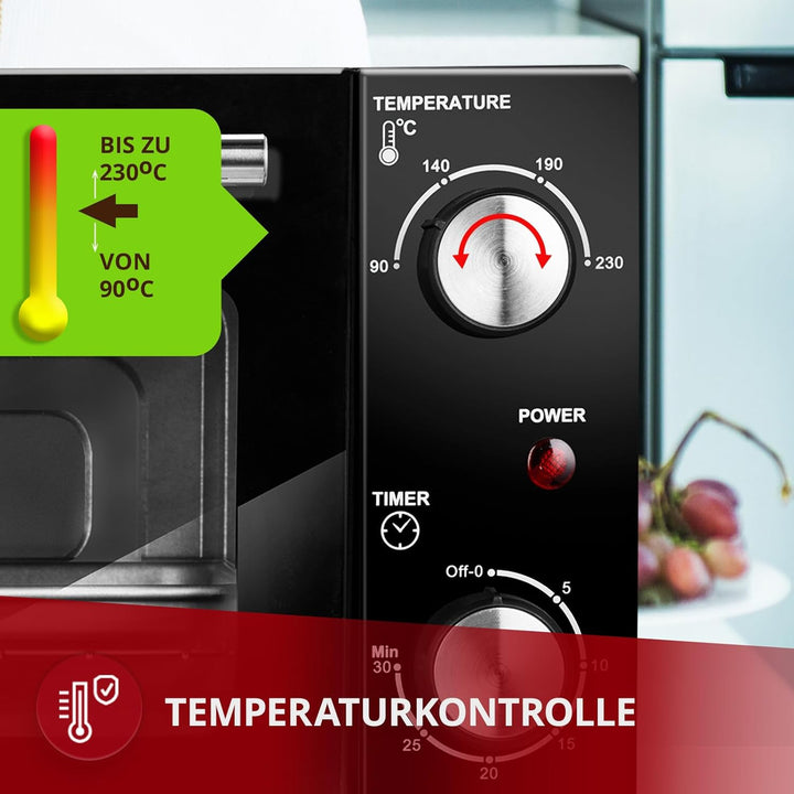 MPM - MPE-13 - Mini-Backofen - Freistehend - 10 L- mit Ober-/ Unterhitze - mit Backblech und Gitter