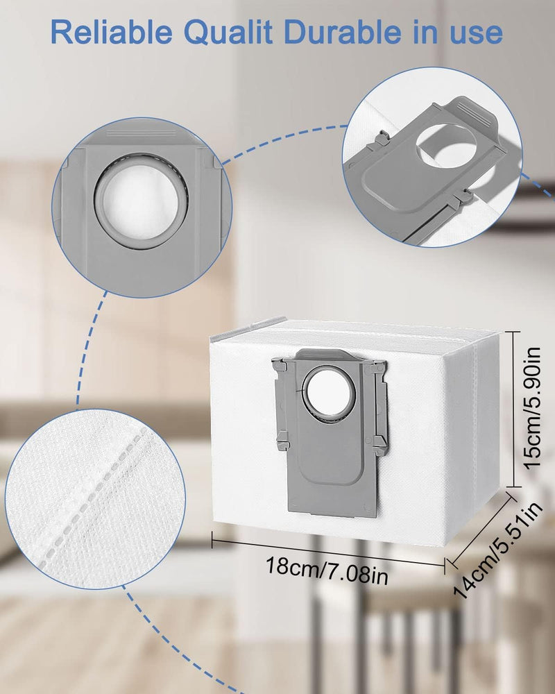 10 Staubbeutel Zubehör für Roborock S8+/S8 Pro Ultra/S7 MaxV Ultra/S7 Pro Ultra/Q7+/Q7 Max+/ Q5+/ T8