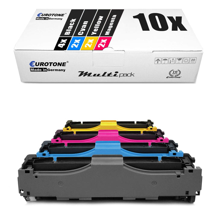 10x Müller Printware kompatibler Toner für HP Color Laserjet Pro MFP M 476 dw nw DN ersetzt CF380X-8