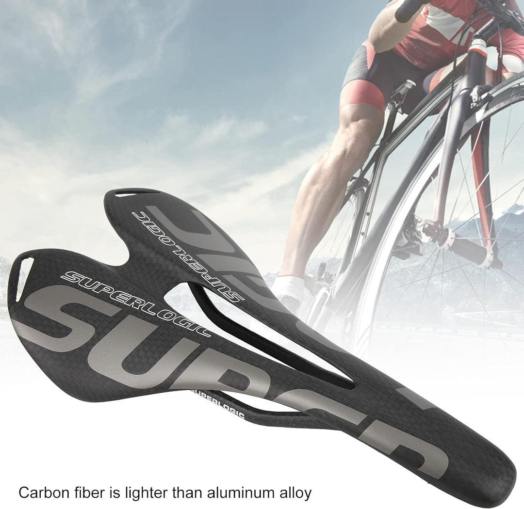 Dilwe Fahrrad Carbon Sattel Matt, Fahrradsattel Vollcarbon Fahrradsattelkissen Fahrradzubehör für MT