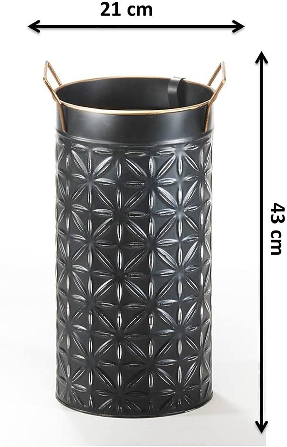 Kobolo Schirmständer Regenschirmständer Stroke - Metall - schwarz - H 43 cm