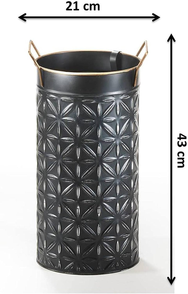 Kobolo Schirmständer Regenschirmständer Stroke - Metall - schwarz - H 43 cm
