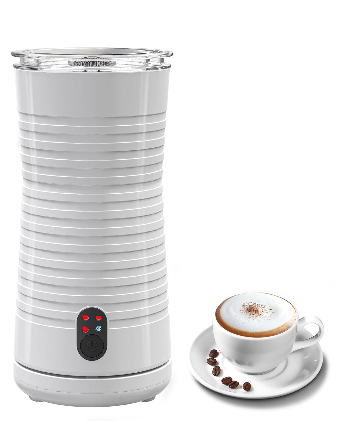 Milchaufschäumer Elektrisch 4-in-1, Milchschäumer für Heisser&Kalter Milchschaum Automatische mit 4
