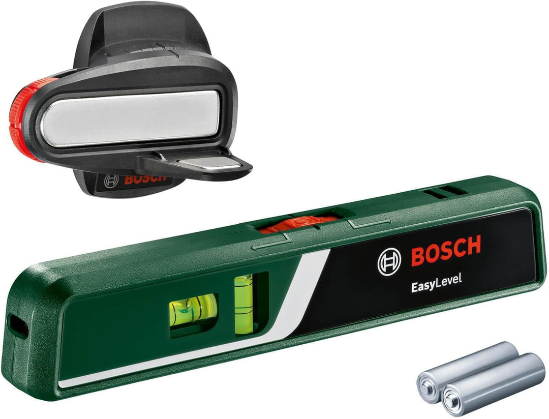 Bosch Laser-Wasserwaage EasyLevel mit Wandhalterung (Laserlinie zur flexiblen Ausrichtung an Wänden