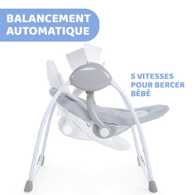 Chicco Relax & Play Elektronische Babywippe ab 0 Monaten bis 9 kg,Verstellbare Wippe und Babyschauke