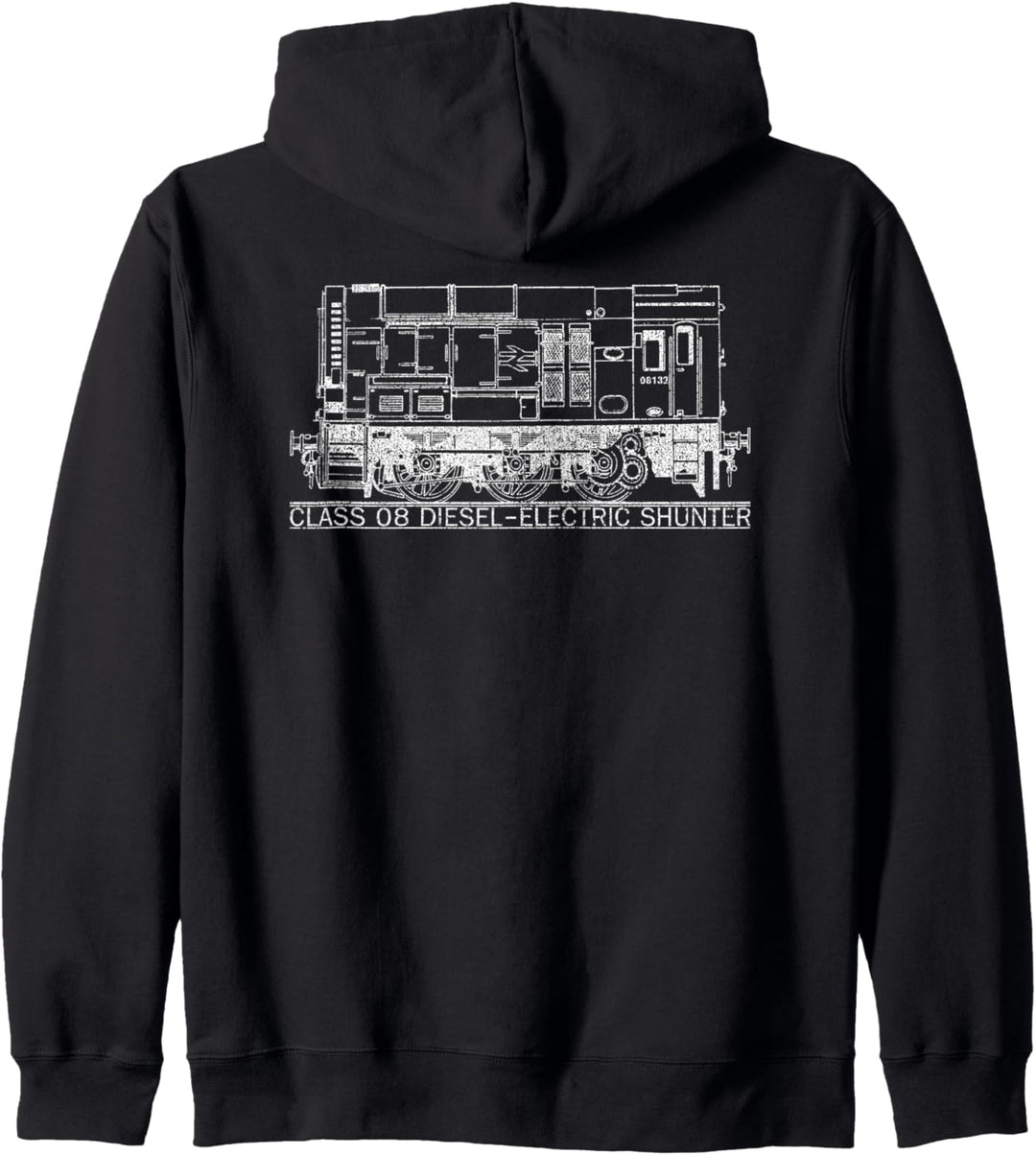 Class 08 British Rail Rangierer Blaupause Kapuzenjacke