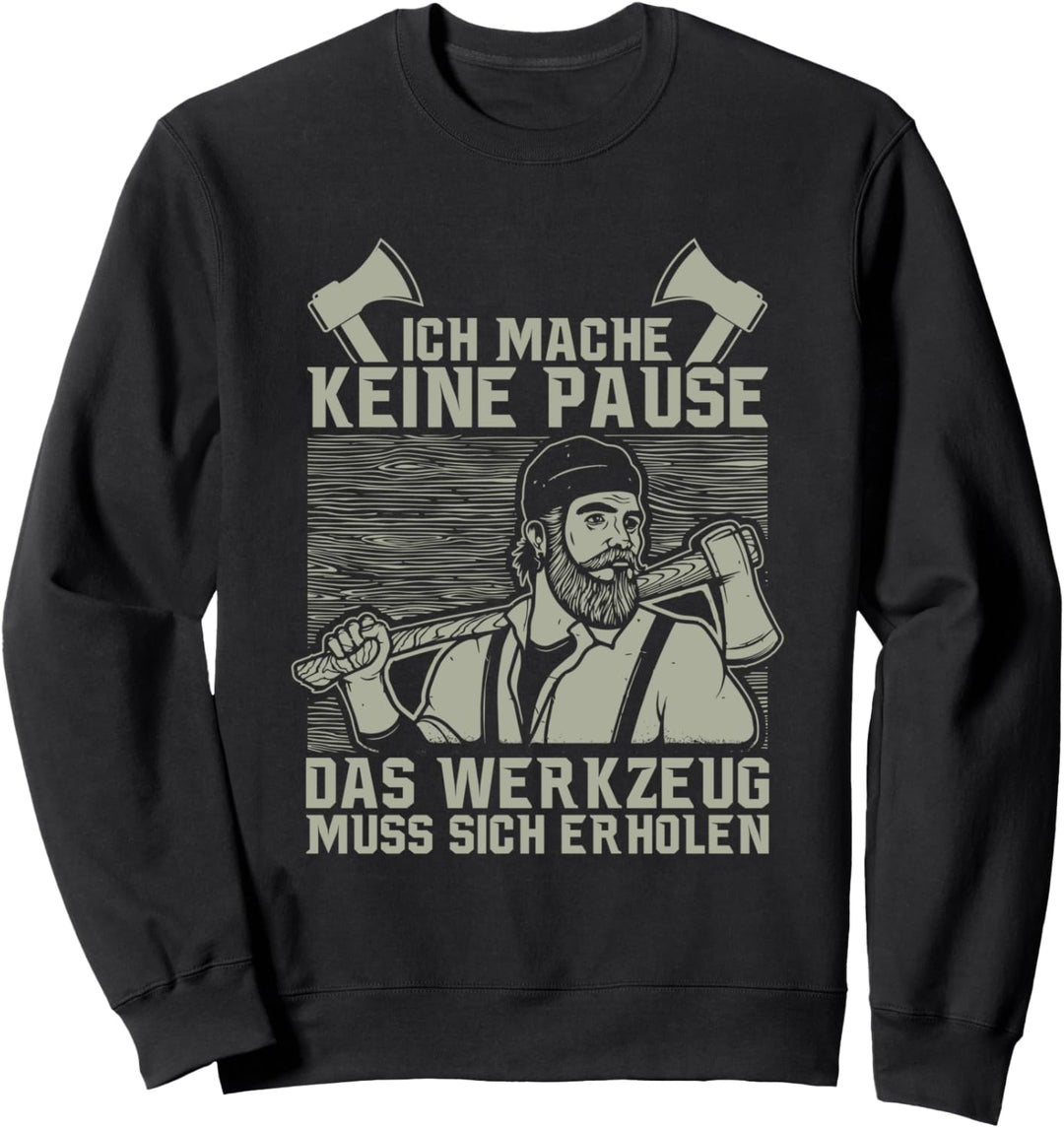 Holz Retro Vintage - Holzfäller Forst Wald Lustiges Holz Sweatshirt