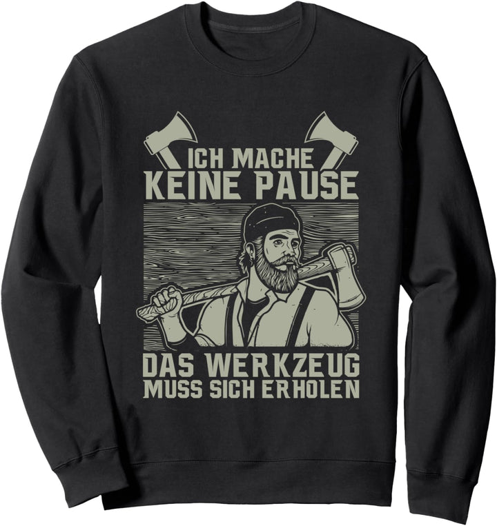 Holz Retro Vintage - Holzfäller Forst Wald Lustiges Holz Sweatshirt