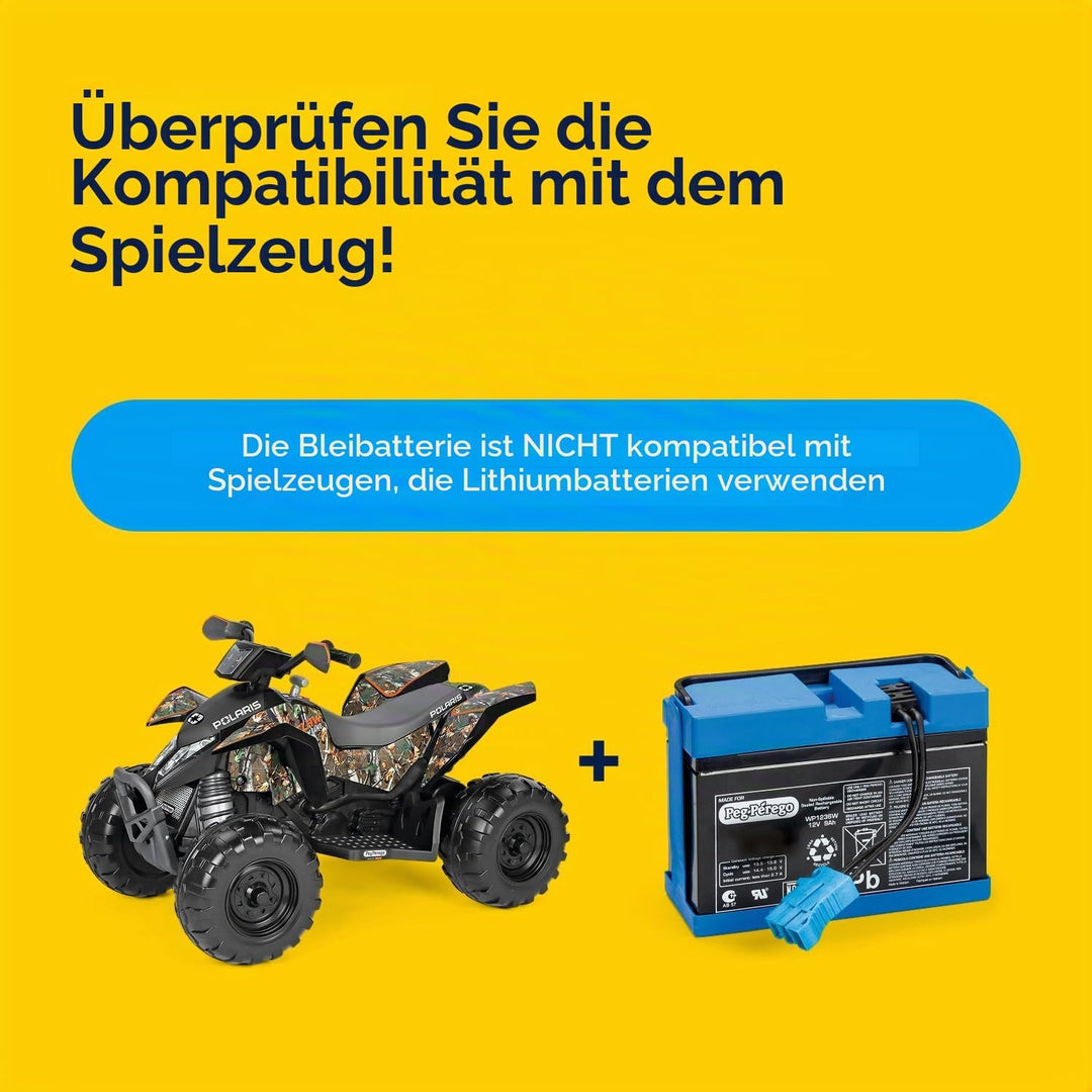 Peg Perego - Batterie, 12 V 12 V, 8 Ah mehrfarbig 12 V, 8 Ah Single, 12 V, 8 Ah Single