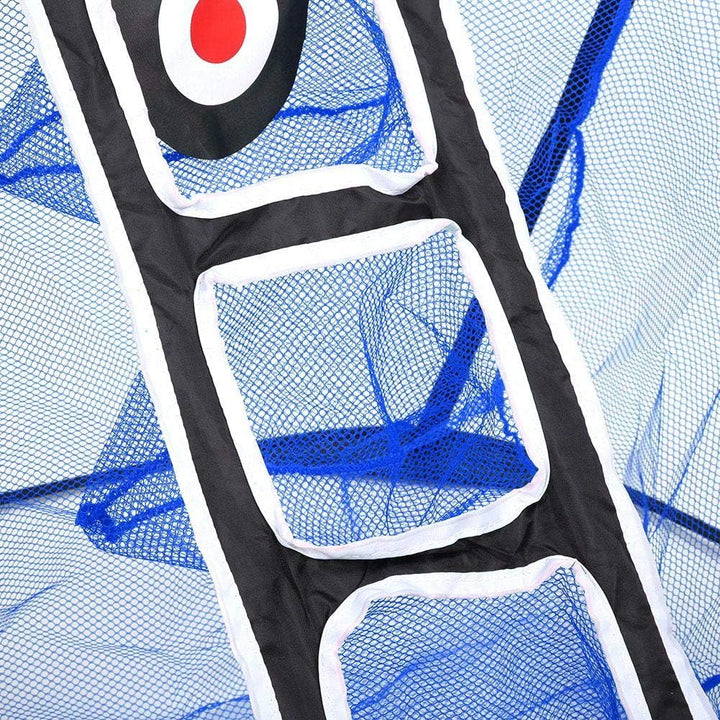 Tragbares Golf-Chipping-Netz Golf-Zielnetz für das Üben im Innen- und Aussenbereich(Schwarz + Blau)