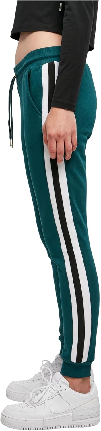 Urban Classics Damen Sporthose Ladies College Contrast Sweatpants Frauen Hose, Jogginghose mit Strei