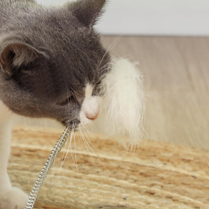 PawHut 49cm Katzenkratzbaum mit interaktivem Trackball für drinnen eiche, eiche