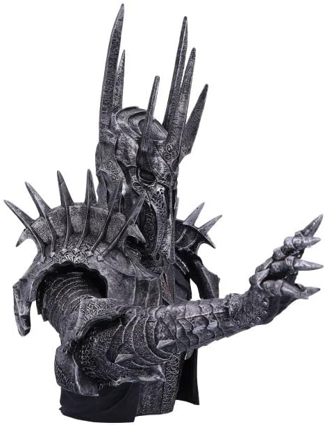 Nemesis Now Offizielles Lizenzprodukt Herr der Ringe, Sauron-Büste, Silber, 39 cm