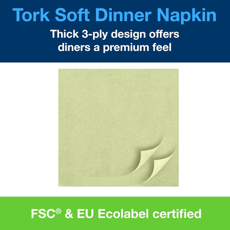 Tork 477910 Soft Dinnerserviette Limone / Papierservietten 3 lagig / Ideale Qualität und Grösse für