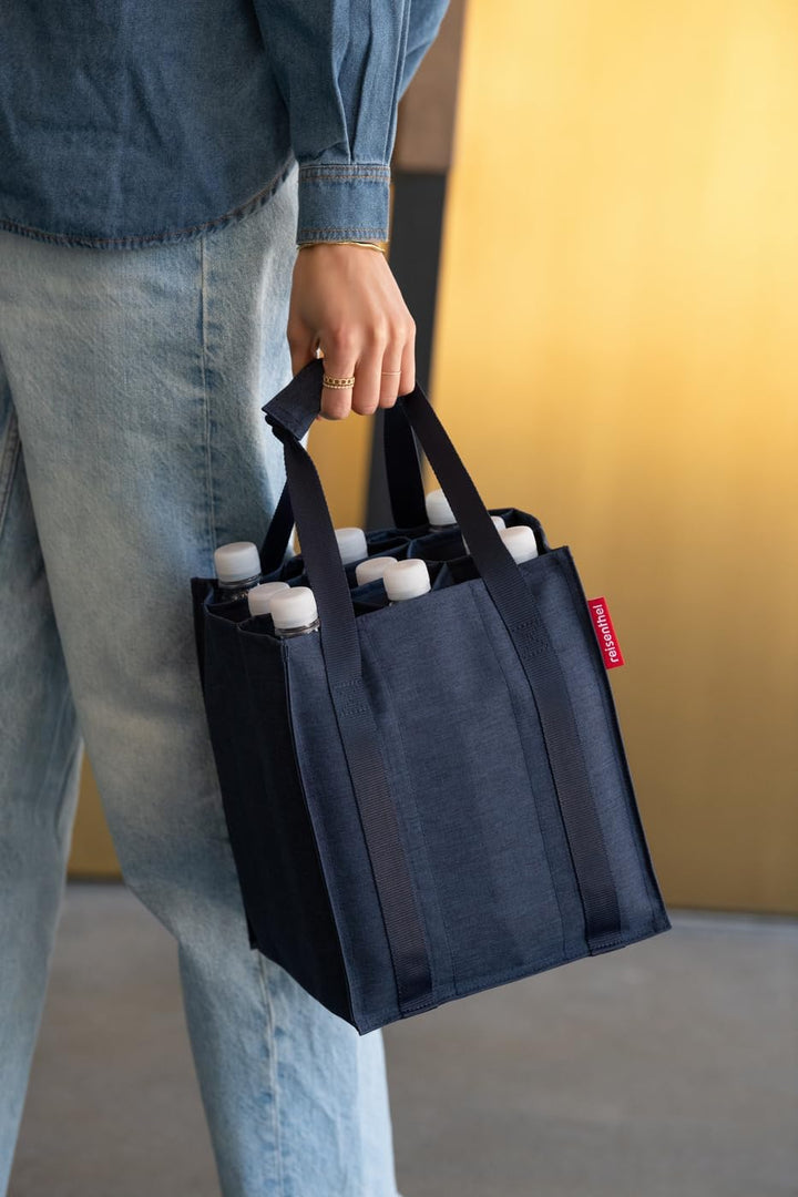 reisenthel bottlebag twist navy - 9 Fächer, einfaches Recycling der Flaschen, Tragegurte, Twist Navy