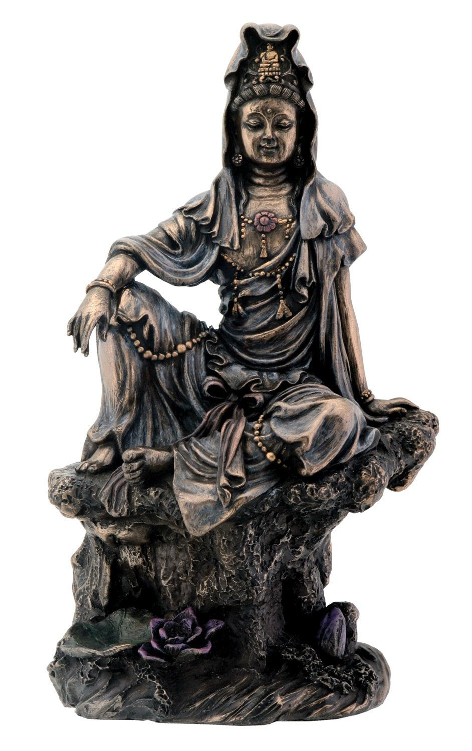YTC Summit International Water and Moon Kuan Yin Bodhisattva of Compassion Buddhism Statue Figurine
