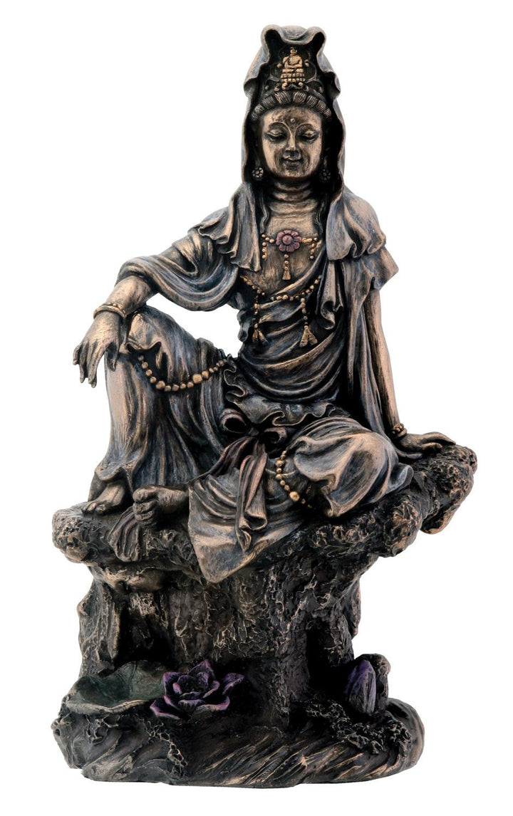 YTC Summit International Water and Moon Kuan Yin Bodhisattva of Compassion Buddhism Statue Figurine