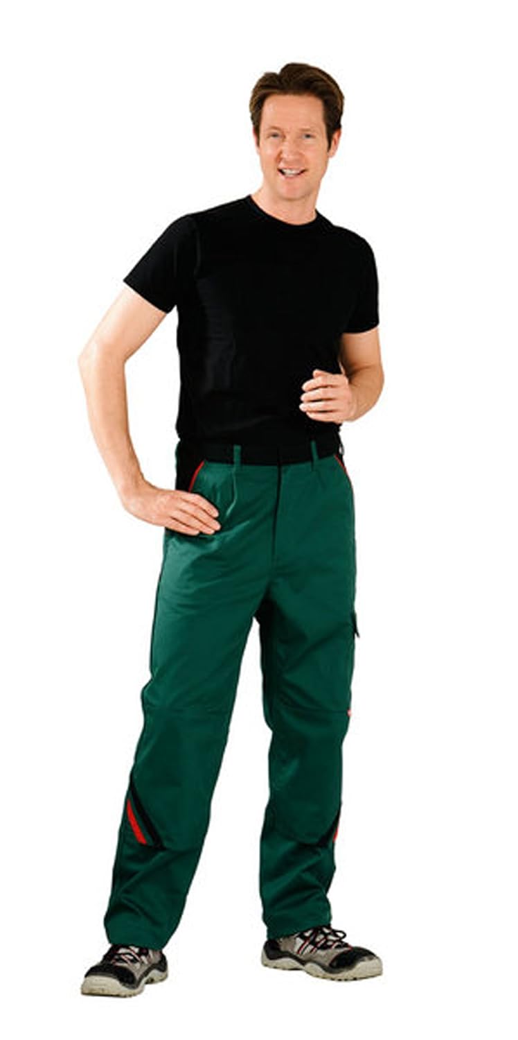 Planam Highline Herren Bundhose grün schwarz rot Modell 2325, Grösse 68 Grün/Schwarz/Rot 68, Grün/Sc